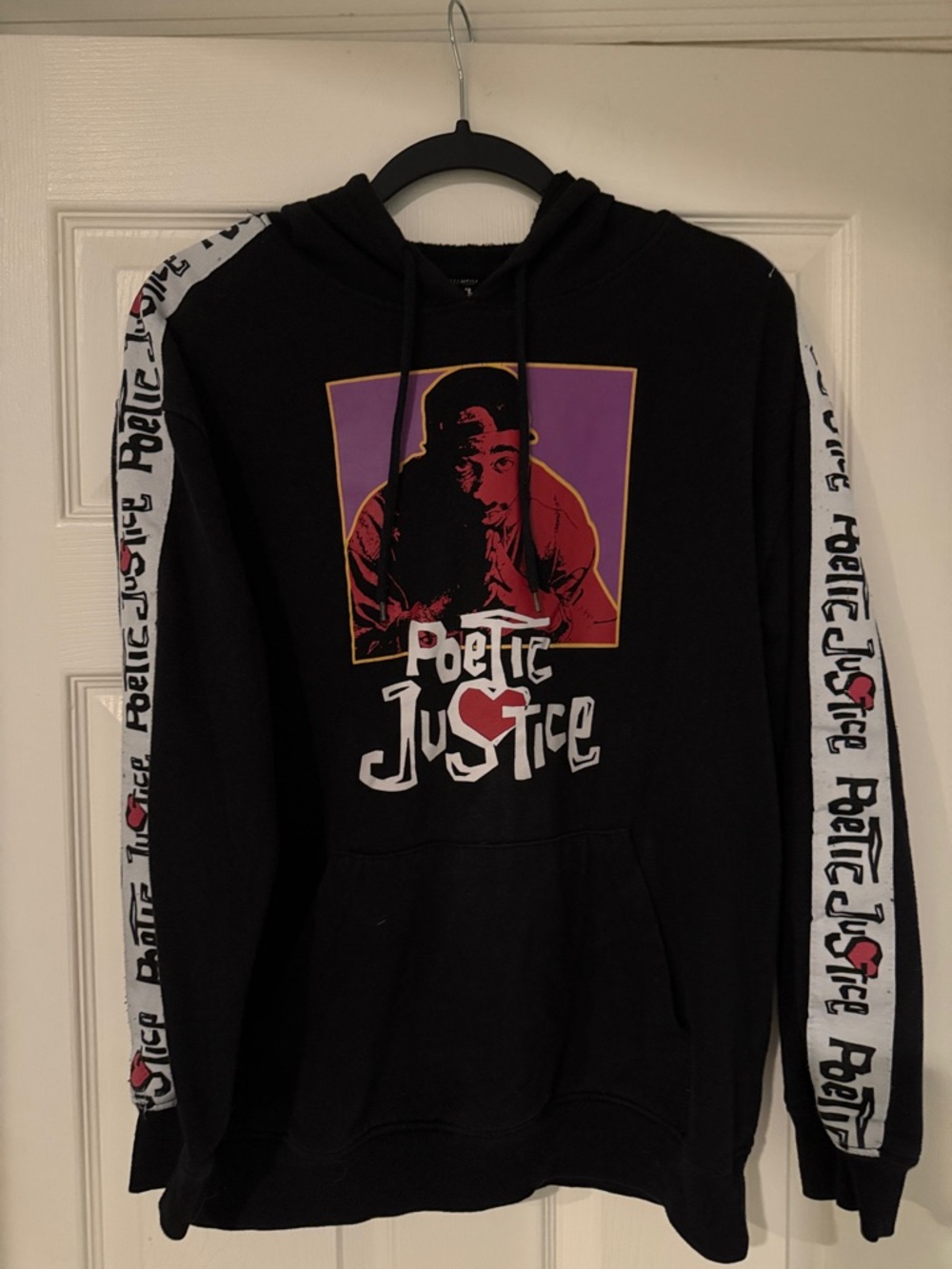 Poetic Justice Graphic Black Hoodie Sweatshirt tupac edgy skater rapper hoodie